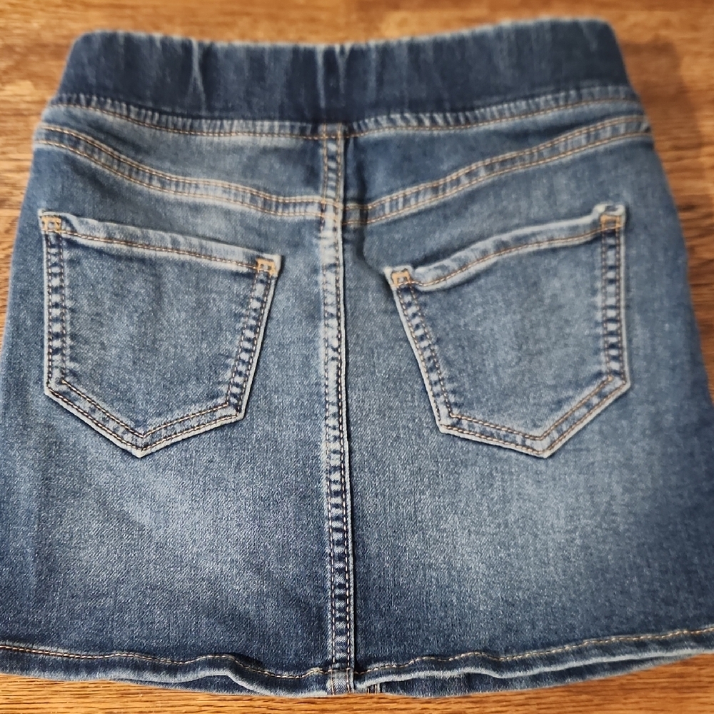 GAP Kids Blue Denim Skirt with White Lace Waist Tie Size Small - Picture 3 of 5